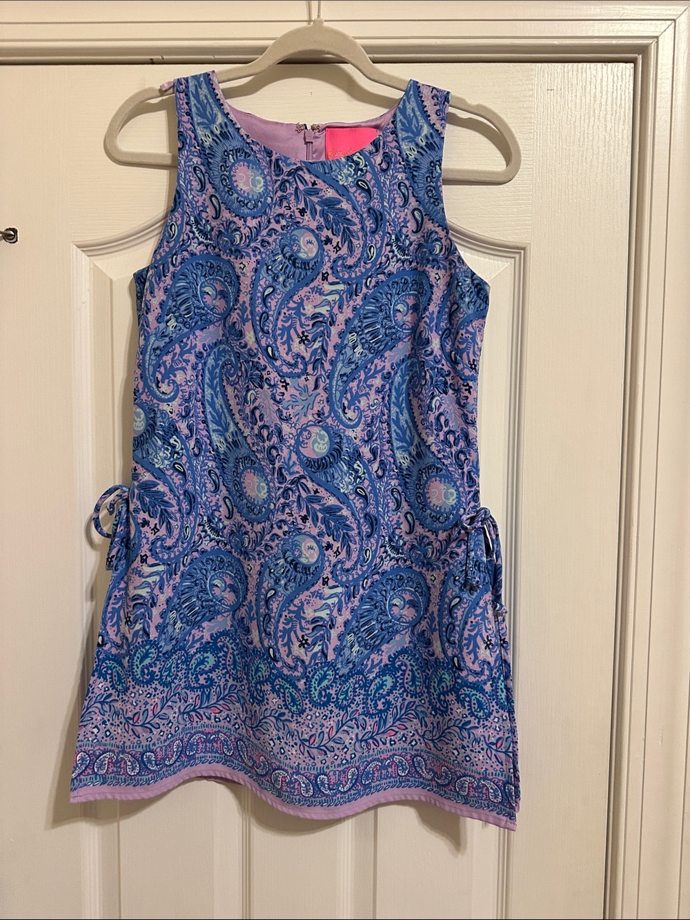 Lilly Pulitzer Donna Hello Sunshine Romper in the purple iris paisley print,